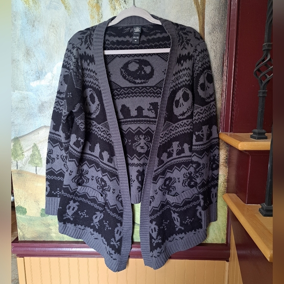 Disney Tim Burton The Nightmare Before Christmas Womens Medium Cardigan Sweater - Picture 1 of 7
